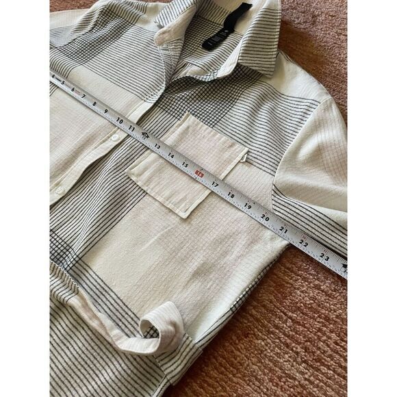 Agnes And Dora Tunic Dress Sz M -S Plaid Full Length Buttons Tie Waist - Picture 5 of 7